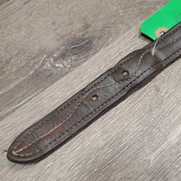 Soft Triple Stitch Leather Halter Crownpiece *vgc, oil, dents, stains, mnr chews, xhole, mnr dirt
