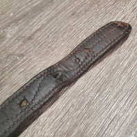 Soft Triple Stitch Leather Halter Crownpiece *vgc, oil, dents, stains, mnr chews, xhole, mnr dirt
