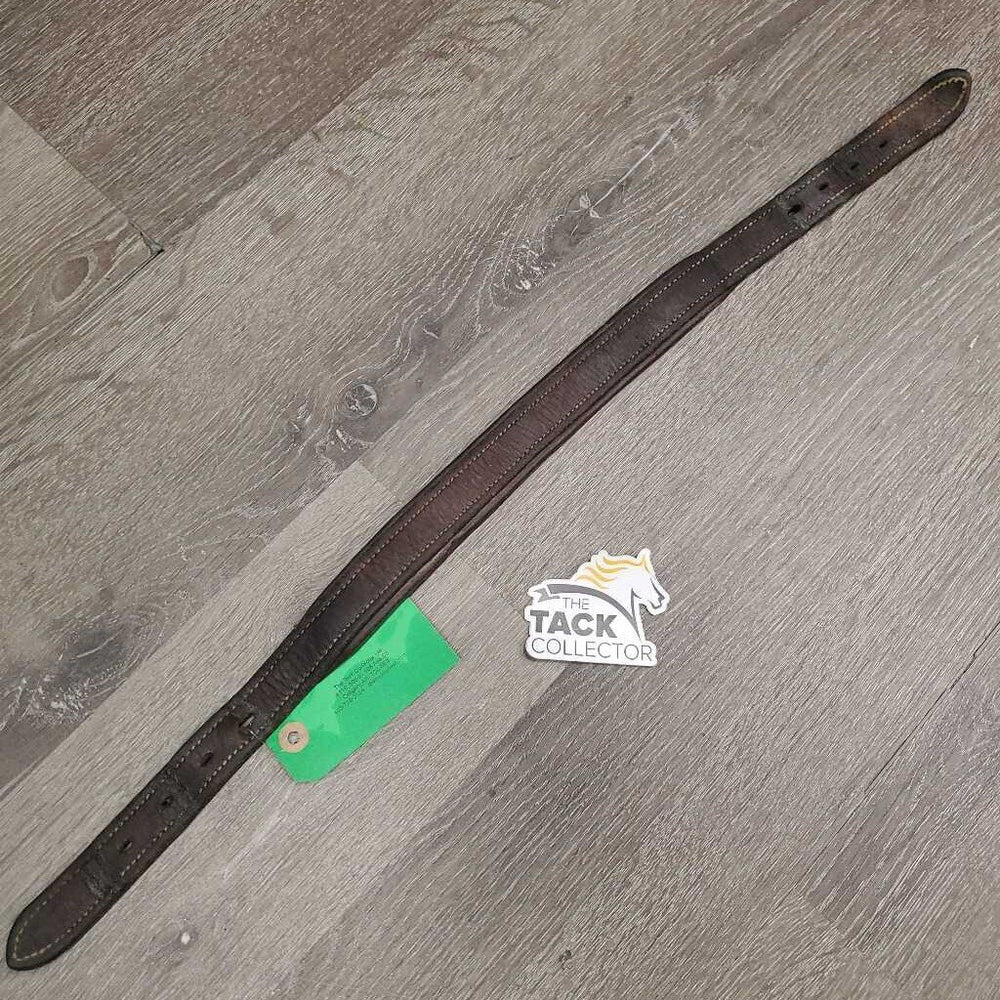 Padded Double Stitch Leather Halter Crownpiece Only *gc, mnr dirt, stained, chews