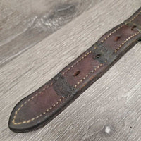 Padded Double Stitch Leather Halter Crownpiece Only *gc, mnr dirt, stained, chews