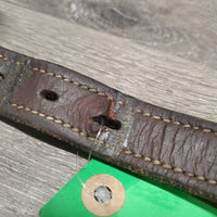 Padded Double Stitch Leather Halter Crownpiece Only *gc, mnr dirt, stained, chews