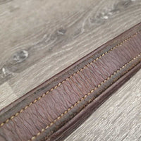 Padded Double Stitch Leather Halter Crownpiece Only *gc, mnr dirt, stained, chews
