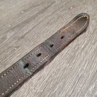 Padded Double Stitch Leather Halter Crownpiece Only *gc, mnr dirt, stained, chews
