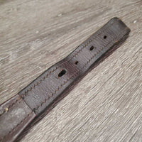 Padded Double Stitch Leather Halter Crownpiece Only *gc, mnr dirt, stained, chews
