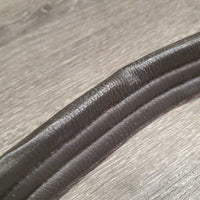 Padded Leather Halter Crownpiece Only *gc, scuffed, dents, mnr warp, residue