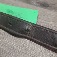 Padded Double Stitch Leather Halter Crownpiece Only *gc, mnr dirt, scuffed, crackles, dents, oil