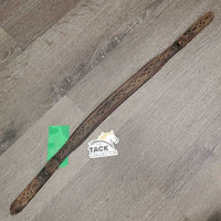 Padded Leather Halter Crownpiece Only *fair, mnr dirt, stained, crackles, scuffed, undone edges, stretched