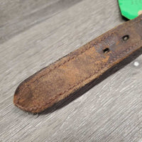 Padded Leather Halter Crownpiece Only *fair, mnr dirt, stained, crackles, scuffed, undone edges, stretched
