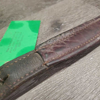 Padded Leather Halter Crownpiece Only *fair, mnr dirt, stained, crackles, scuffed, undone edges, stretched
