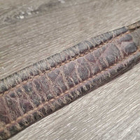 Padded Leather Halter Crownpiece Only *fair, mnr dirt, stained, crackles, scuffed, undone edges, stretched
