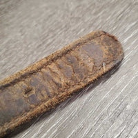 Padded Leather Halter Crownpiece Only *fair, mnr dirt, stained, crackles, scuffed, undone edges, stretched