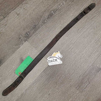 Soft Double Stitch Leather Halter Crownpiece *gc/fair, oil, dents, stains, chews, mnr warped