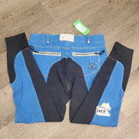 Hvy Full Seat Breeches *gc, older, seam puckers, rubs & pills, torn belt loops, sm holes
