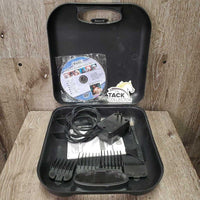 Clipper Box: 4 Guards, Brush, Charger, Info DVD *NO CLIPPERS, vgc, mnr hair
