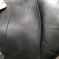 18" Adj *set XW 6.25" Schleese Liberty Dressage Saddle, 2 Lg Front Velcro Blocks, Navy Schleese Fleece Lined Cover, Cutback Pommel, Shoulder Relief Panels, Rear Gussets, Wool Flocking, Flaps: 17"L x 12.5"W Serial #: 3 HW SR 4-18 10366S0411
