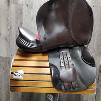 17.5" Adj *set W 6" Schleese Pouvoir Close Contact, 2 Billet Guards, 4 Velcro Blocks, Schleese Navy Cover, Wool Flocking, Rear Gusset Panels, Shoulder Relief, Flaps: 14"L x 14"W Serial #: 3-17.5 644050306
