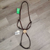 v.soft Rsd Figure 8 Noseband ONLY *vgc, clean, mnr rubs, edge scrapes/loose threads & tight keepers, clumps, stains, older

