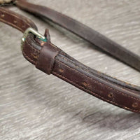 v.soft Rsd Figure 8 Noseband ONLY *vgc, clean, mnr rubs, edge scrapes/loose threads & tight keepers, clumps, stains, older
