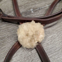 v.soft Rsd Figure 8 Noseband ONLY *vgc, clean, mnr rubs, edge scrapes/loose threads & tight keepers, clumps, stains, older
