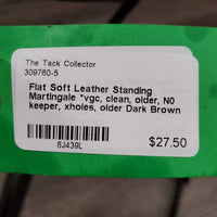 Flat Soft Leather Standing Martingale *vgc, clean, older, N0 keeper, xholes, older
