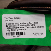 Adjustable v.Soft Rsd Breastplate, Sliding Running Attachment, snap *xc, clean, xholes, oily