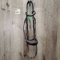 Rsd Padded Anatomical Monocrown Bridle, 2 Tab Cheeks *vgc, NO Reins, clean, mnr residue, scratches, rubs, xhole
