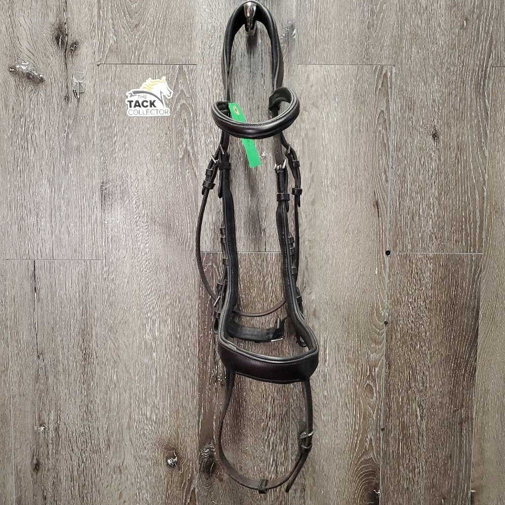 Rsd Padded Anatomical Monocrown Bridle, 2 Tab Cheeks *vgc, NO Reins, clean, mnr residue, scratches, rubs, xhole