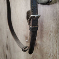 Rsd Padded Anatomical Monocrown Bridle, 2 Tab Cheeks *vgc, NO Reins, clean, mnr residue, scratches, rubs, xhole
