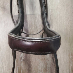 Rsd Padded Anatomical Monocrown Bridle, 2 Tab Cheeks *vgc, NO Reins, clean, mnr residue, scratches, rubs, xhole