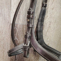 Rsd Padded Anatomical Monocrown Bridle, 2 Tab Cheeks *vgc, NO Reins, clean, mnr residue, scratches, rubs, xhole
