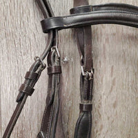 Rsd Padded Anatomical Monocrown Bridle, 2 Tab Cheeks *vgc, NO Reins, clean, mnr residue, scratches, rubs, xhole