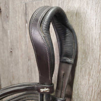Rsd Padded Anatomical Monocrown Bridle, 2 Tab Cheeks *vgc, NO Reins, clean, mnr residue, scratches, rubs, xhole
