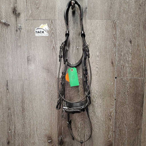 Rsd Padded Anatomical Monocrown Bridle, 2 Tab Cheeks *vgc, NO Reins, clean, mnr residue, scratches, rubs, xhole