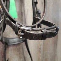 Rsd Padded Anatomical Monocrown Bridle, 2 Tab Cheeks *vgc, NO Reins, clean, mnr residue, scratches, rubs, xhole
