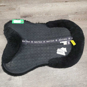 Quilt Sheepskin Half Pad, rolled edges *vgc, clean, mnr hair, rubs, clumpy, faded