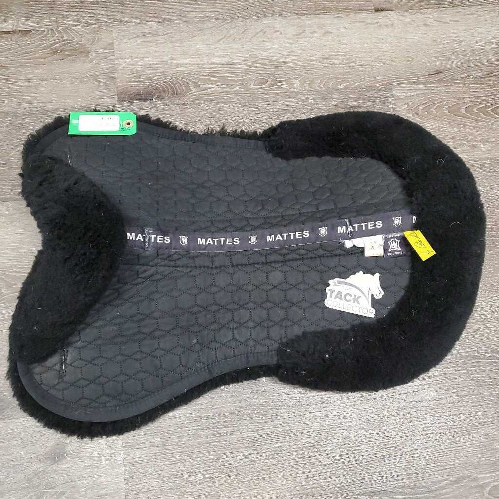 Quilt Sheepskin Half Pad, rolled edges *vgc, clean, mnr hair, rubs, clumpy, faded