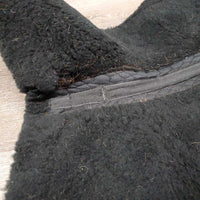 Quilt Sheepskin Half Pad, rolled edges *vgc, clean, mnr hair, rubs, clumpy, faded
