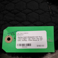 Quilt Sheepskin Half Pad, rolled edges *vgc, clean, mnr hair, rubs, clumpy, faded
