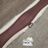 Nylon Cotton & Fleece Lined Girth, 2x Els, D Ring, Clik Buckles *gc, clean, stains, rubs, clumpy, marker
