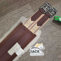 Nylon Cotton & Fleece Lined Girth, 2x Els, D Ring, Clik Buckles *gc, clean, stains, rubs, clumpy, marker
