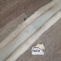 Nylon Cotton & Fleece Lined Girth, 2x Els, D Ring, Clik Buckles *gc, clean, stains, rubs, clumpy, marker
