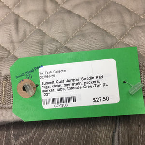 Quilt Jumper Saddle Pad *vgc, clean, mnr stain, puckers, marker, rubs, threads