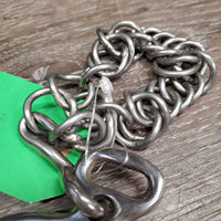 Curved Mullen Mouth Kimberwick Bit, chain *gc, clean, scuffs, scratches

