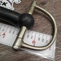 Soft Rubber Mullen Mouth D Ring *gc, older, bent side, clean, mnr scuffs
