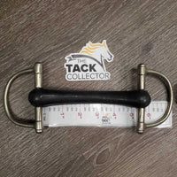 Soft Rubber Mullen Mouth D Ring *gc, older, bent side, clean, mnr scuffs
