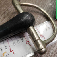 Soft Rubber Mullen Mouth D Ring *gc, older, bent side, clean, mnr scuffs
