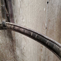 FS Rsd Soft Monocrown Hunter Bridle, Rsd/FS Braided Reins *vgc/gc, mnr dirt/residue, stains, rubs, fading & creases
