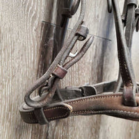 FS Rsd Soft Monocrown Hunter Bridle, Rsd/FS Braided Reins *vgc/gc, mnr dirt/residue, stains, rubs, fading & creases
