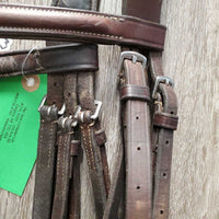 FS Rsd Soft Monocrown Hunter Bridle, Rsd/FS Braided Reins *vgc/gc, mnr dirt/residue, stains, rubs, fading & creases
