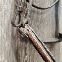 Rsd Bridle, Plain Curb Reins *gc, faded, rubs, scrapes, clean, dry, stiff, older, mismatched
